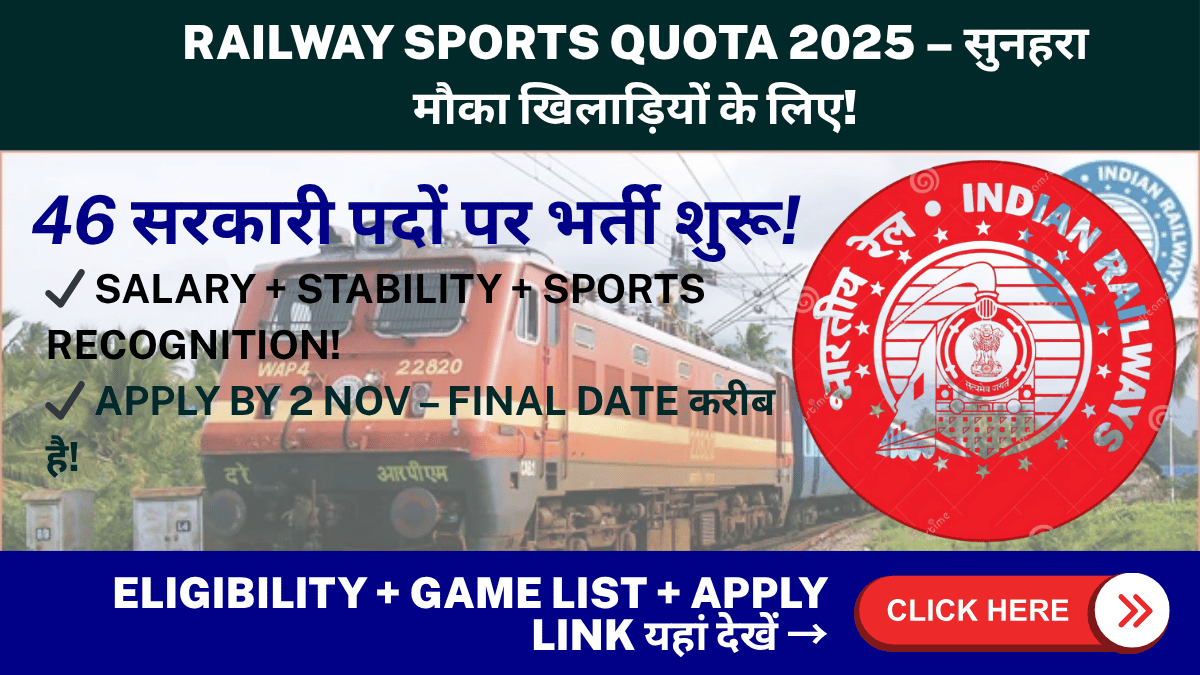 Railway Sports Quota 2025